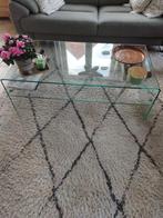 glazen salontafel met een onderboord, Ophalen, Gebruikt, Glas