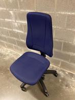 Blauwe, ergonomische bureaustoel, Blauw, Ergonomisch, Bureaustoel, Zo goed als nieuw