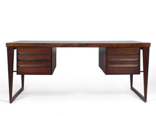 bureau en palissandre signé Kai Kristiansen - vintage, Huis en Inrichting, Bureaus, Zo goed als nieuw, Bureau, Ophalen