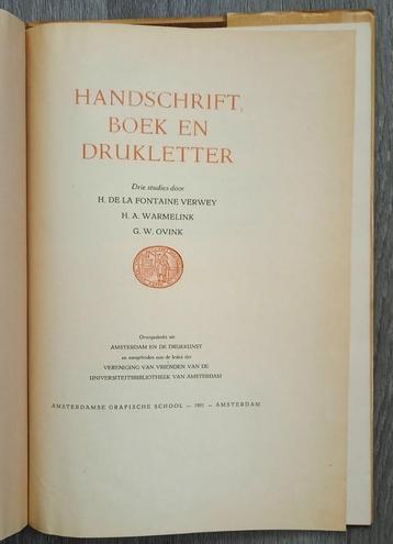 Handschrift Boek en Drukletter Overdruk lettergietersbedrijf beschikbaar voor biedingen