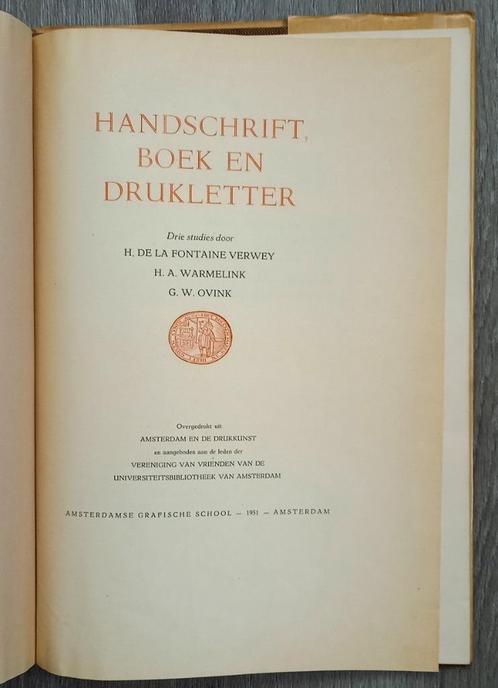 Handschrift Boek en Drukletter Overdruk lettergietersbedrijf, Antiek en Kunst, Antiek | Boeken en Manuscripten, Ophalen of Verzenden