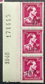 1946. LEOPOLD III. (724-N) ***MNH. Strook + jaartal., Postzegels en Munten, Koninklijk huis, Orginele gom, Ophalen of Verzenden