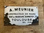 Plaque émaillée A. Meunier - Toulouse, Antiquités & Art, Enlèvement ou Envoi