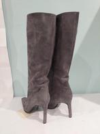 694C* CASADEI sexy grijze vintage laarzen van leer/suède(40), Hoge laarzen, CASADEI, Verzenden, Grijs