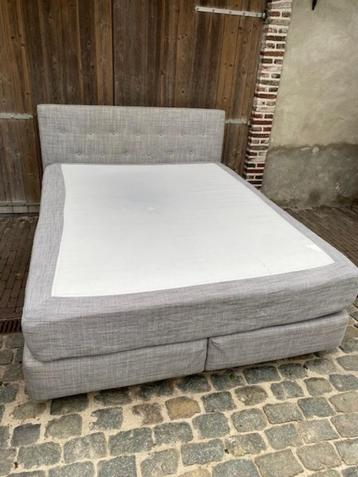 2 persoonsbed te koop, Gris, Comme neuf, Enlèvement, 160 cm