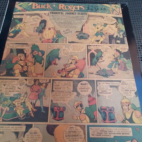 Page originale du journal BUCK ROGERS., Collections, Personnages de BD, Comme neuf, Autres types, Super héros, Enlèvement