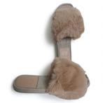 Fluffy muiltjes - slippers camel 40, Ophalen