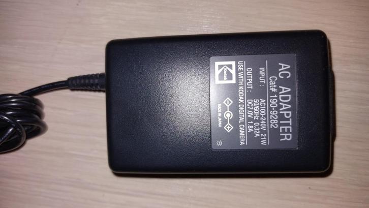 Alimentation Kodak 190-9282 7VDC, Audio, Tv en Foto, Fotografie | Accu's en Batterijen, Gebruikt, Ophalen