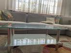 Glazen salontafel, Huis en Inrichting, Tafels | Salontafels, Ophalen, 100 tot 150 cm, 50 tot 100 cm, Rechthoekig