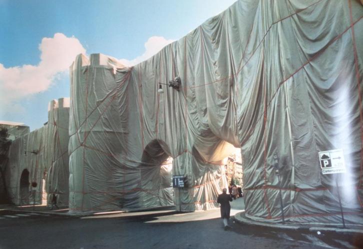 CHRISTO / THE WALL ROME / KLEUROFFSET / 64x95cm, Antiek en Kunst, Kunst | Litho's en Zeefdrukken, Ophalen of Verzenden