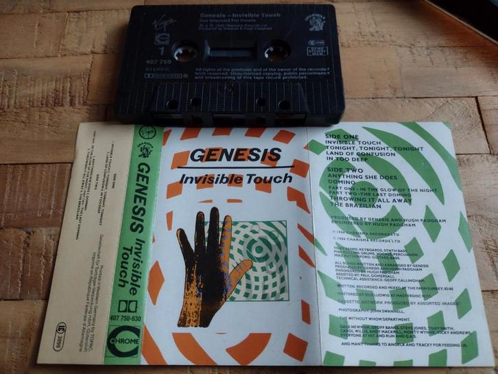 MUZIEK CASSETTE: GENESIS: INVISIBLE TOUCH 1986-PHIL COLLINS, Cd's en Dvd's, Cassettebandjes, Gebruikt, Origineel, Rock en Metal