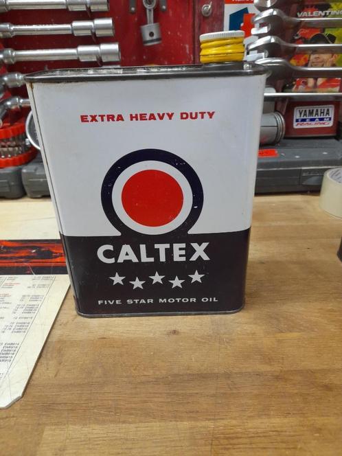 oude lege oliekan caltex extra heavy duty vijfsterren, Verzamelen, Blikken, Gebruikt, Overige, Overige merken, Verzenden