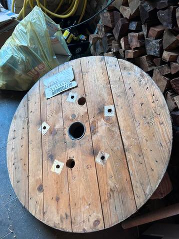 1 plateau de touret en bois pour table, Enlèvement, Utilisé