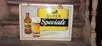 Brasserie bière ancienne pub Super Spéciale en métal, Enlèvement ou Envoi, Utilisé, Panneau, Plaque ou Plaquette publicitaire