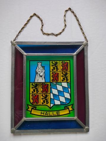 🔵⚪ Halle glas in lood - O.L.V. Maria ⚫ Zwarte Madonna 🔵⚪  beschikbaar voor biedingen