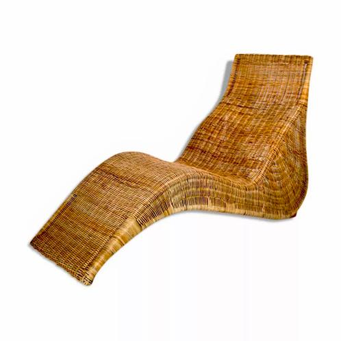 Très belle chaise longue en rotin et osier par Carl Öjerstam, Maison & Meubles, Canapés | Sofas & Chaises Longues, Comme neuf