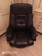 Relax leder , manueel, Huis en Inrichting, Fauteuils, Ophalen, Zo goed als nieuw