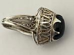 prachtige zilveren art-deco filigree ring, Ophalen of Verzenden, Zilver, Ring