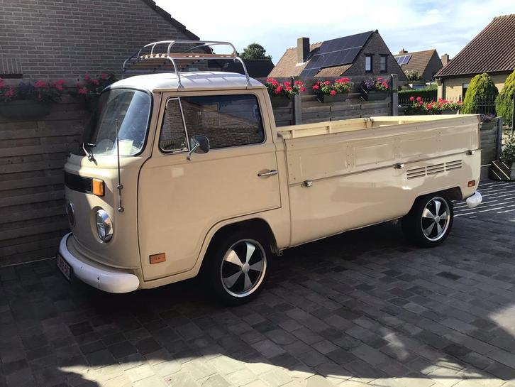 Volkswagen t2, Auto's, Oldtimers, Particulier, Volkswagen, Benzine, Overige carrosserie, 2 deurs, Handgeschakeld, Beige, Zwart