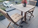 Tuintafel / terrastafel en 2 stoelen teak, Enlèvement