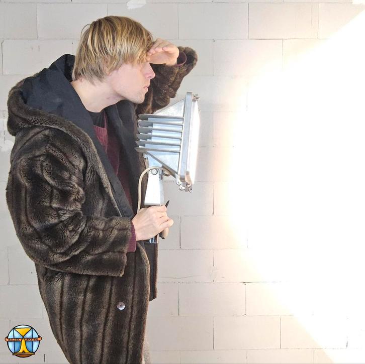 Vintage halogen Industriële Schijnwerper / bouwlamp 1000watt, Doe-het-zelf en Bouw, Bouwverlichting, Zo goed als nieuw, Lamp, Ophalen of Verzenden