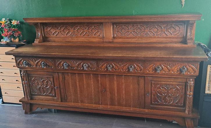 Mechelse kast van eikenhout, Maison & Meubles, Armoires | Armoires murales, Utilisé, Moins de 100 cm, 200 à 250 cm, 50 à 75 cm