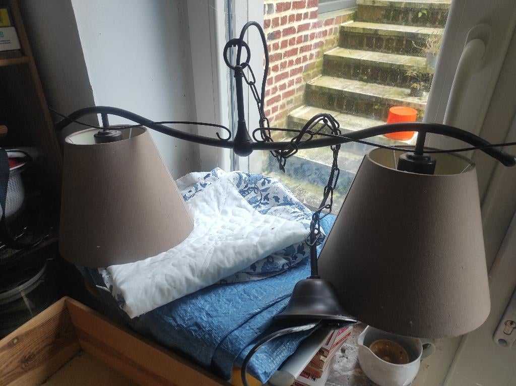 lustre métal, Maison & Meubles, Enlèvement, Utilisé, Métal