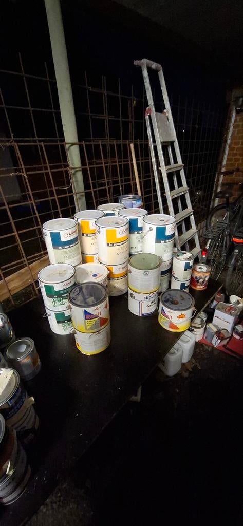 Partij professionele metaalverf – 80 liter - MOET WEG!, Doe-het-zelf en Bouw, Ophalen