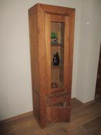 teaken vitrine buffet kast ,schuif , opbergvak glazen deur  , Huis en Inrichting, Ophalen, Gebruikt, Teaken hout, Met deur(en)