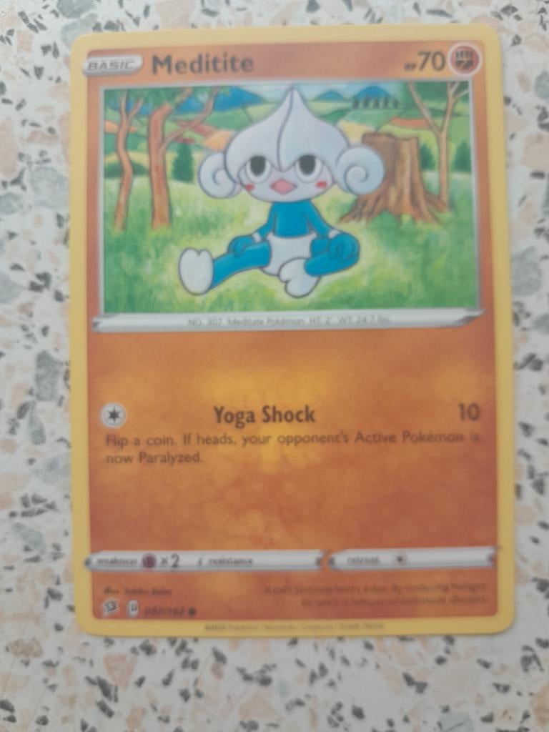 Meditite pokemon kaart, Ophalen of Verzenden