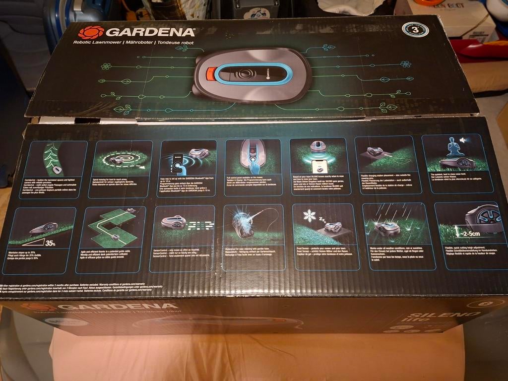 Robot-tondeuse GARDENA SILENO LIFE 850, Tuin en Terras, Ophalen, Gebruikt, Bestuurbaar via app, 20 tot 25 cm