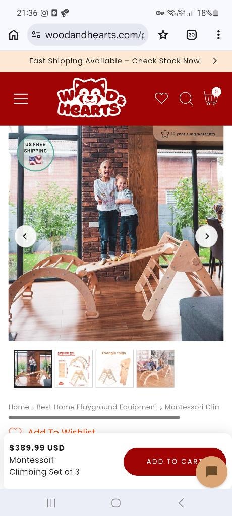 Montessori Pikler-set (driehoek, boog en helling), Ophalen, Zo goed als nieuw, Overige typen