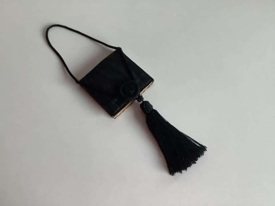 antiek satijnen minaudière - tasje, Antiek en Kunst, Ophalen of Verzenden, Dames