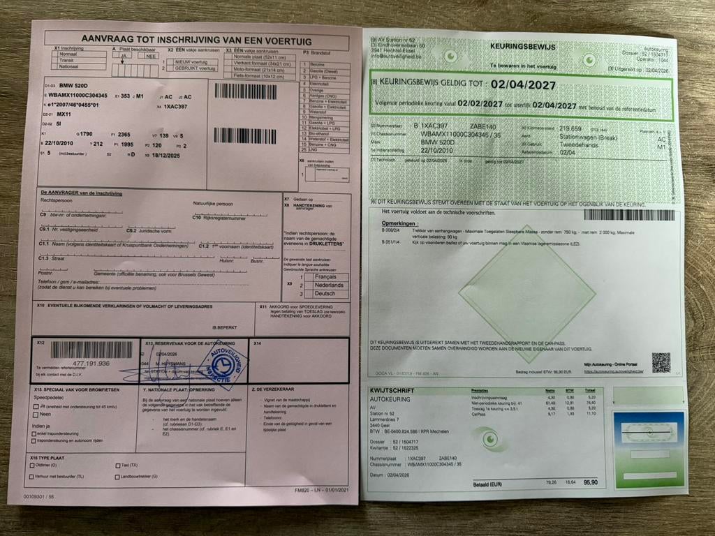 BMW 520D Break Sportautomaat/Euro 5/Panorama/Xenon/GEKEURD, Autos, BMW, Cuir, Euro 5, Entreprise, Entretenue par le concessionnaire