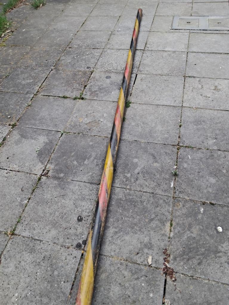 Vlaggenstok België hout 5,5m, Antiek en Kunst, Ophalen