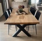 6 zwarte eetkamerstoelen, Huis en Inrichting, Stoelen, Ophalen, Gebruikt, Zwart, Stof