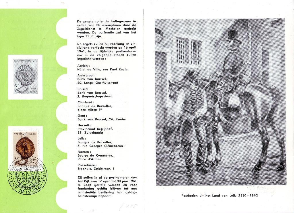 Postzegels België : Postblaadjes, brieven en FDC's, Ophalen of Verzenden, Gestempeld, Gestempeld, Overig