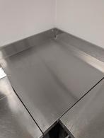 hoekwerkblad met opstaande rand inox, Ophalen, Gebruikt