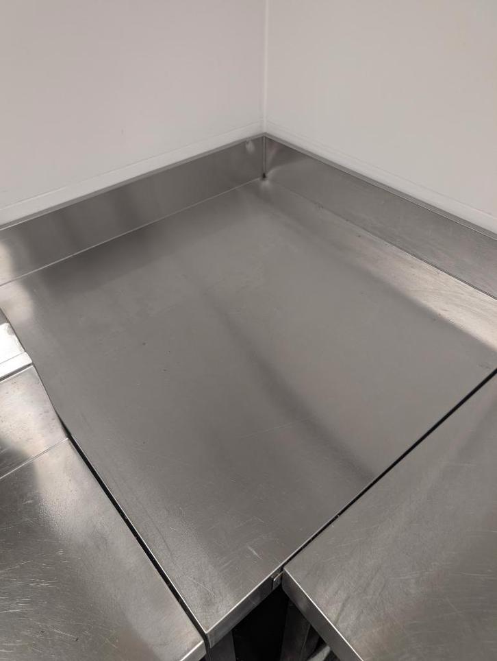 plan de travail d'angle en acier inoxydable, Maison & Meubles, Cuisine | Ustensiles de cuisine, Utilisé, Enlèvement