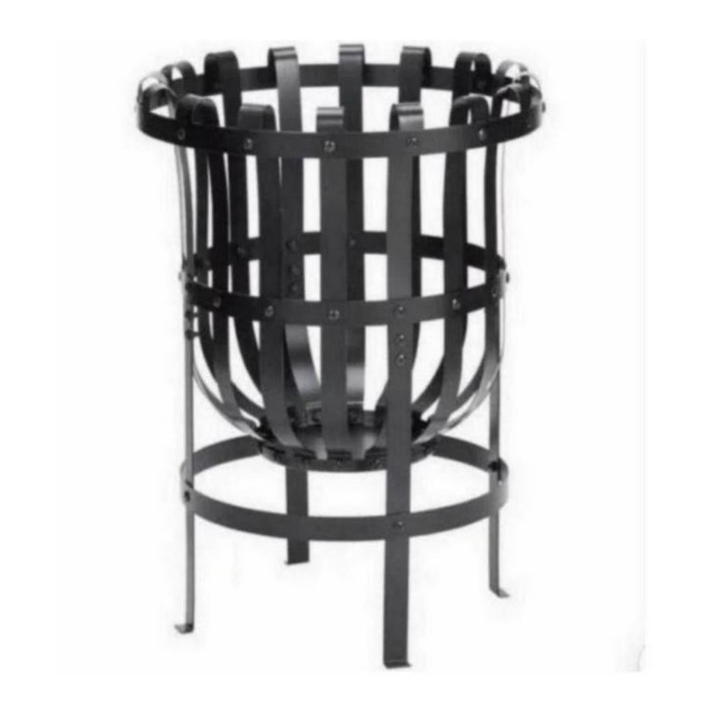 Nouveau foyer en métal noir, grand panier à feu de jardin, Enlèvement ou Envoi, Neuf, Foyer