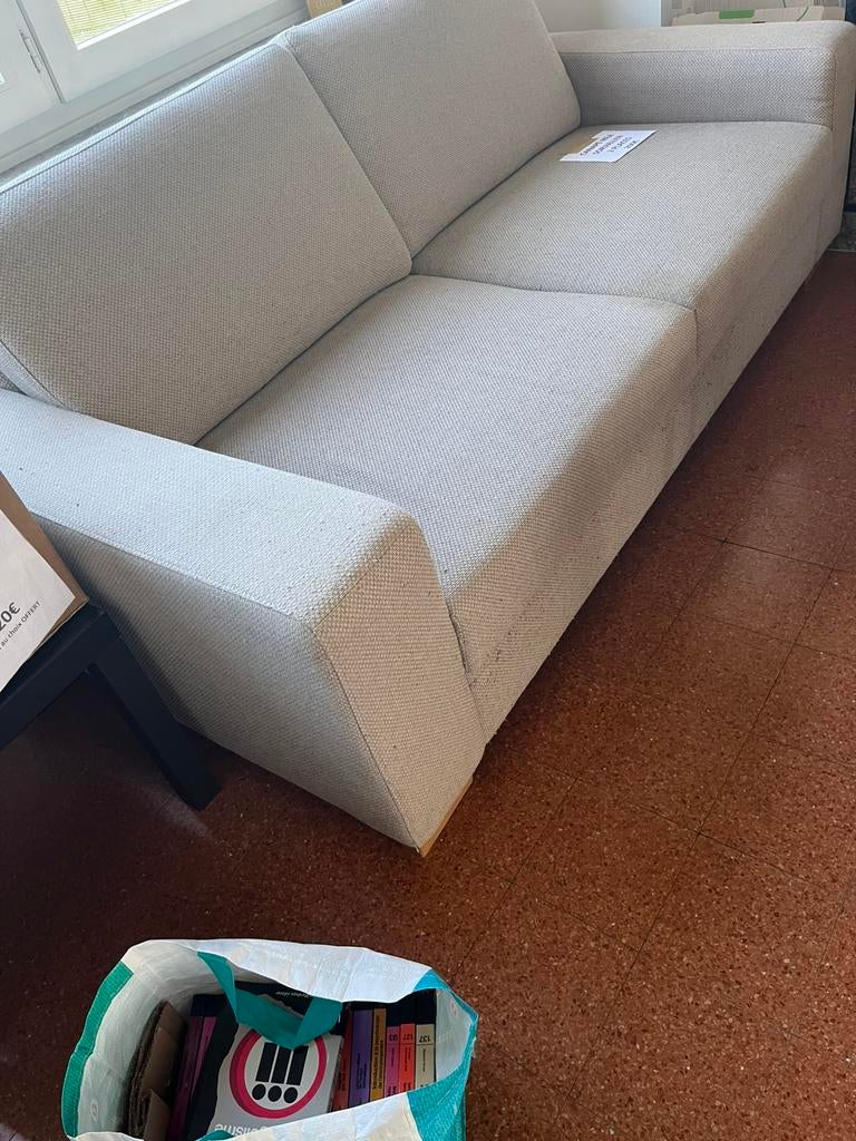 Canapé beige 2 places Sorvallen Ikea - état satisfaisant, Enlèvement, Utilisé, Deux personnes, Banc droit