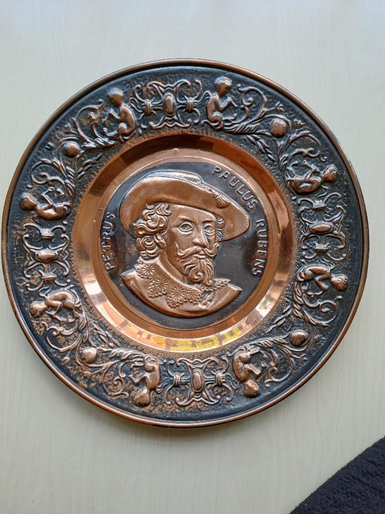 Koperen sierbord Rubens, Antiek en Kunst, Antiek | Brons en Koper, Koper, Ophalen