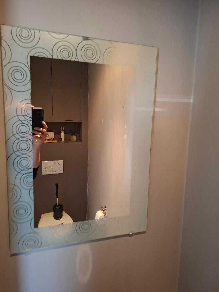 Spiegel, Antiek en Kunst, Antiek | Spiegels, Ophalen, Rechthoekig, 50 tot 100 cm, Minder dan 100 cm