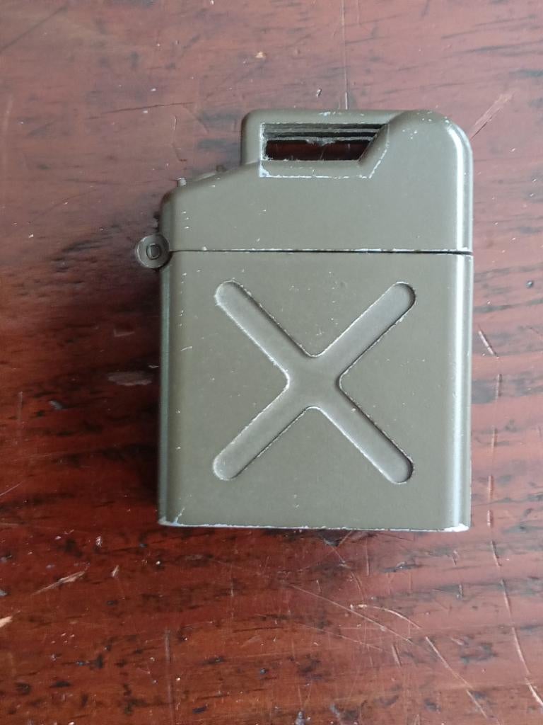 Vintage Jerrican aansteker, Verzamelen, Ophalen of Verzenden, Gebruikt, Aansteker