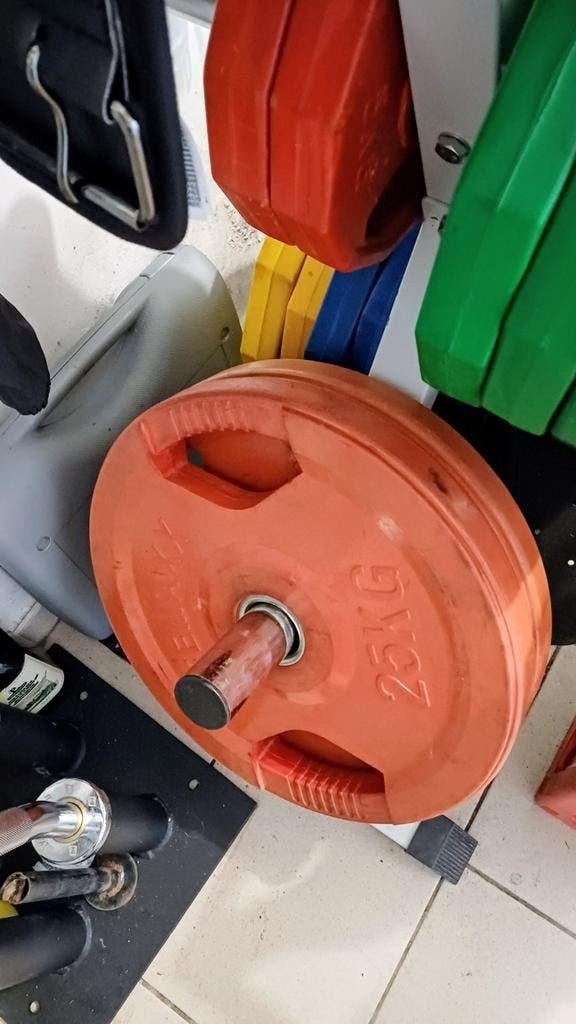 Olympische halter schijven van 25kg het stuk, Sport en Fitness, Ophalen, Halterschijven