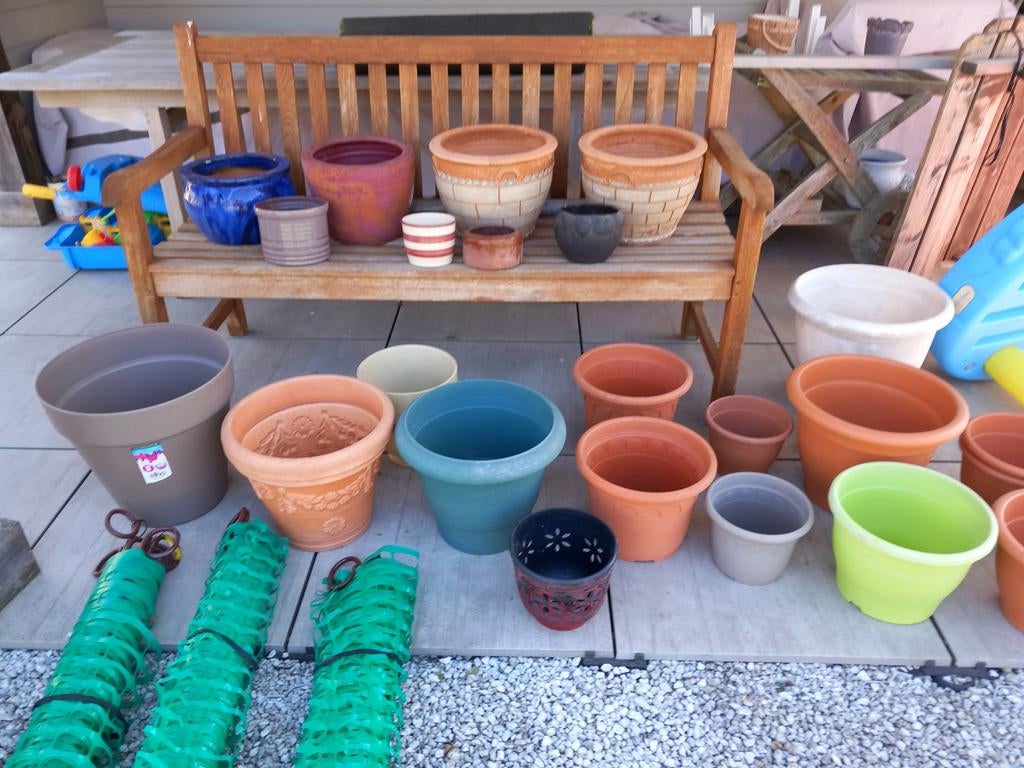 Diverse bloempotten, Tuin en Terras, Ophalen, Terracotta