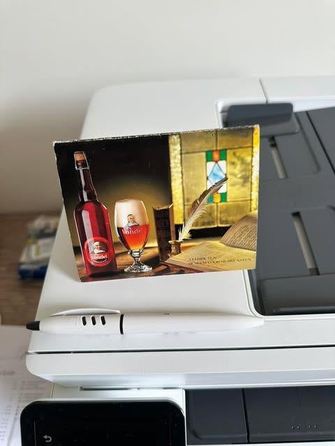 Vondel tafelreclame karton, Ophalen of Verzenden, Zo goed als nieuw, Reclamebord, Plaat of Schild, Overige merken