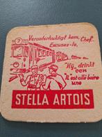 Bierviltje Stella Artois  recto verso, Verzamelen, Ophalen of Verzenden, Stella Artois