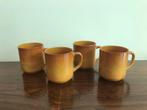 Set van 4 BP reteo vintage mokken, Ophalen of Verzenden, Huis en Inrichting