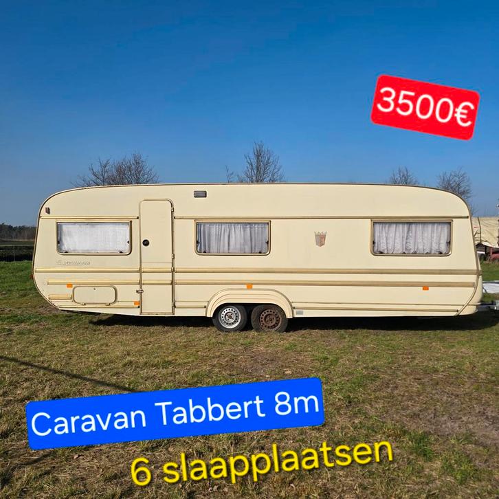 Caravan 8m 6 slaapplaatsen woonwagen trailer paardeweide bos, Dieren en Toebehoren, Paarden en Pony's | Trailers en Aanhangwagens